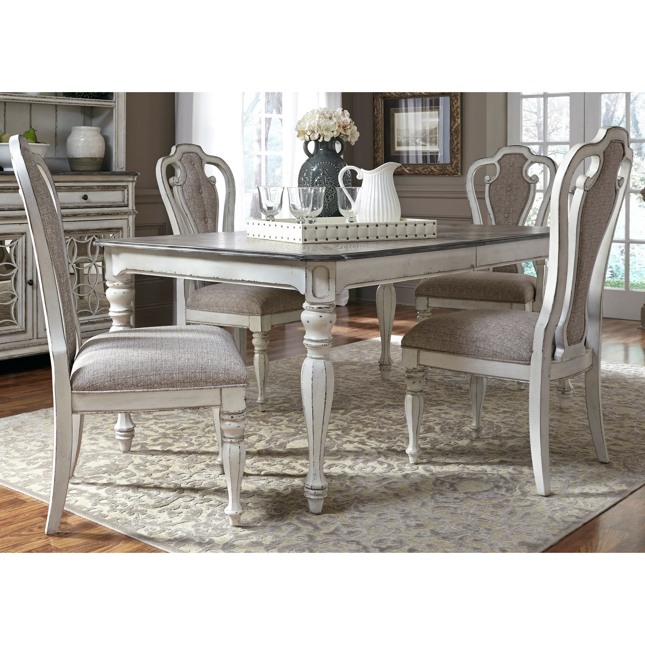 Liberty Furniture Magnolia Manor 244 DR 5RLS 5 Piece Rectangular